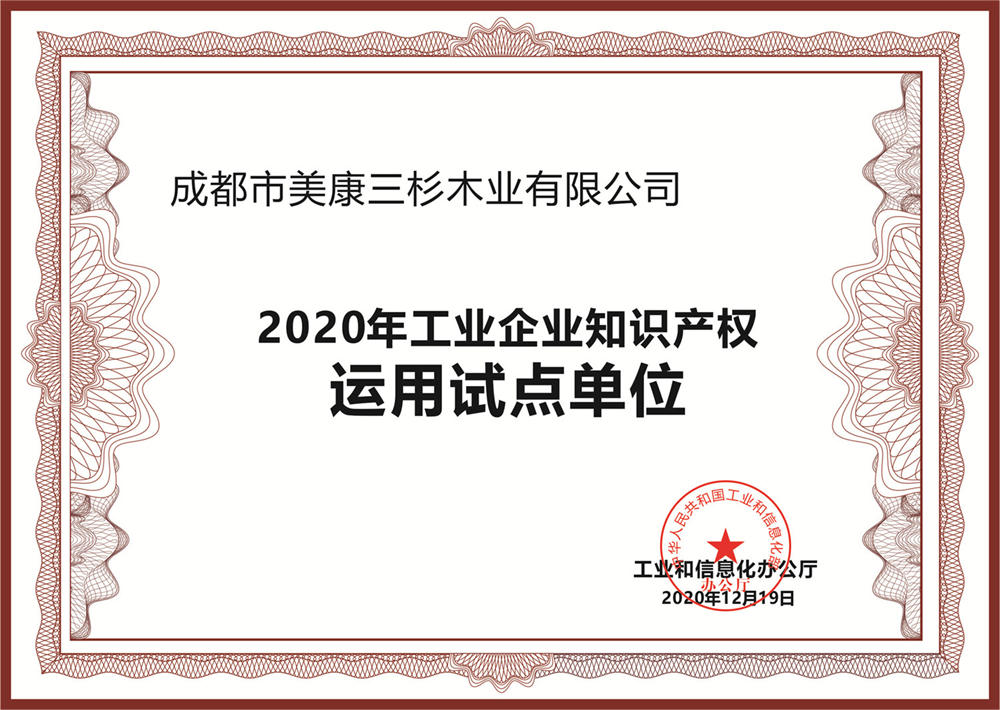 2020年工業企業知識產權運用試點單位